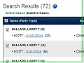 CourtNet Training Search Results