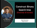 Construct binary Search tree from postorder and inorder Data Structure Bangla Tutorial