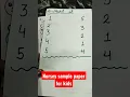 Nursery math sample paper for kids