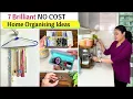 7 NO COST Brilliant Home Organizing Hacks ZERO COST Home Hacks Free Of Cost Space Saving Ideas