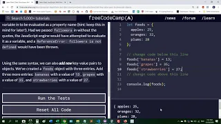 Basic Data Structures - Add Key-Value Pairs to Javascript Objects freeCodeCamp Tutorial