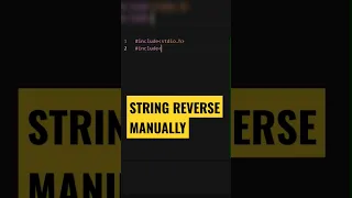 C Program to Manually Reverse String