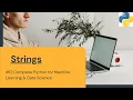 Strings Python For Machine Learning Data Science