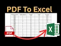 How to Convert PDF to Excel in Seconds 100 Free Easy