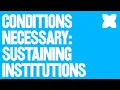 Conditions Necessary Sustaining Institutions July 22 2026