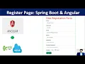 Register Page Angular with Spring Boot