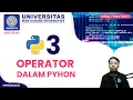 Operator dalam Python Dasar Pemrograman