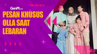 Olla Ramlan dan Aufar Lebaran Bersama, Tulis Kalimat Mengharukan