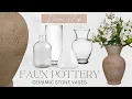 DIY Stone-Look Ceramic Vase Upcycle DIY Home Decor Flip