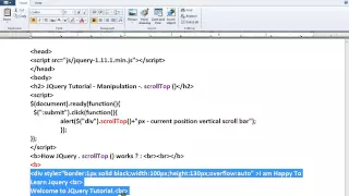 SCROLLTOP METHOD IN JQUERY DEMO