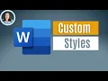 Creating Custom Styles In Microsoft Word