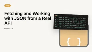 JSON - Web development basic Series Fetching and Working with JSON from a Real API