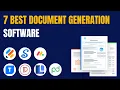 7 Best Document Generation Software Tools 2024 Document Automation