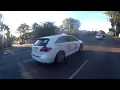 LOSER IN A TOYOTA COOP TAXI UNIT 690 TAILGATES CUTS OFF BIKER