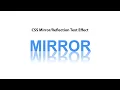CSS Mirror Reflection Text Effect