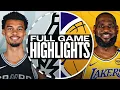 SPURS at LAKERS FULL GAME HIGHLIGHTS January 13 2025