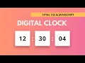 Create a Digital Clock using JavaScript HTML CSS JS Tutorial
