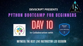 Python BootCamp DAY 10 DevScript