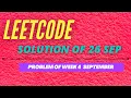 Transform to Chessboard 26 September leetcode problem leetcode problem solution today