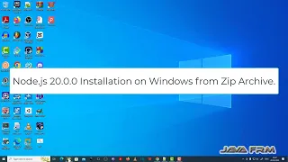 How to install Node js 20 on Windows from zip archive