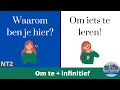 Download Lagu 🧐OM .. TE + werkwoord. Zinnen maken met ‘om te’. Nederlands leren: NT2, A2-B1 (word order Dutch)