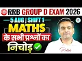 RRB Group D Exam Analysis 2026 5 August 1st Shift Paper Review Maths