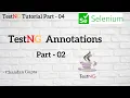 TestNG Annotations - Part 02 TestNG Tutorial Part