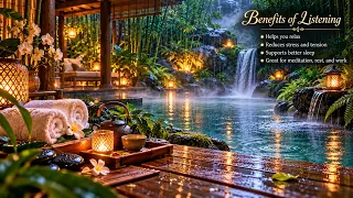 Rain Spa  Sleep Music 🌻🌺Peaceful Relaxing Music 🌿💐