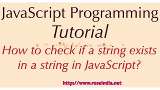 How to check if a string exists in a string in JavaScript