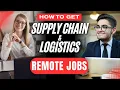 High Paying Remote Jobs in Supply Chain Logistics Work From Home Careers Logistics Remote Jobs