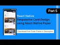 React Native Responsive Card Design using React Native Paper How to use React Native paper