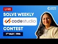 Solve Weekly Codestudio Contest Live Problem Solving Contest Link In Description Coding Ninjas