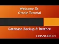 How to Oracle Database Backup and Restore