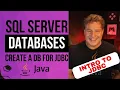 Create a Table in Microsoft SQL Server for JDBC with Java