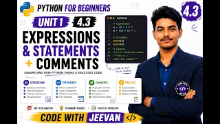 Expressions Statements Comments in Python Python for Beginners Complete Python Course 3