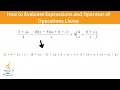 How to Evaluate Expressions and Operator of Operations Java