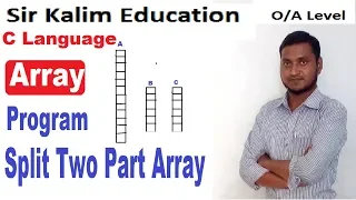 C languages program Split a Array into two parts
