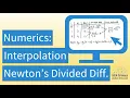 Numerical Methods Newton Polynomial Interpolation Explanation Examples