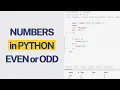 Determining Odd or Even Numbers in Python