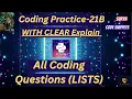 Coding Practice 21B Lists CCBP