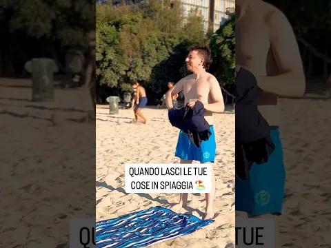Video Thumbnail: QUANDO LASCI LE TUE COSE IN SPIAGGIA #danielecondotta #comedy #summer