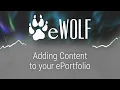 Adding Content in eWolf