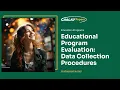 Educational Program Evaluation Data Collection Procedures - Essay Example