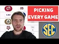 I Picked EVERY SEC College Football Game