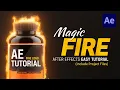 After Effects Magic Fire Burn Easy Tutorial l Include project files