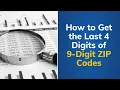 ZIP 4 Code Lookup How To Get the Last 4 Digits of 9-Digit ZIP Codes Tutorial
