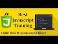 JavaScript Training - How to using Dialog Boxes Alert Input Confirm