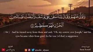 القارئ الشيخ وديع اليمني وتولى عنهم وقال يااسفى على يوسف وابيضت عيناه من الحزن فهو كظيم 