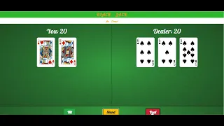 Simple Black Jack Card Game in JavaScript