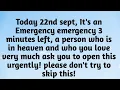 Download Lagu 📃Today 22nd sept, It's an Emergency emergency 3 minutes left, a person who is in heaven 